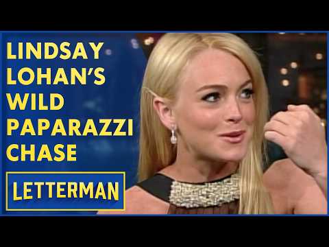 Lindsay Lohan Got Run Down By Paparazzi | David Letterman