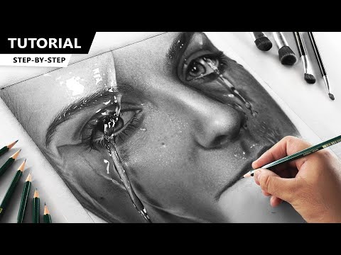 Drawing Wet Face Portrait | Tutorial for BEGINNERS
