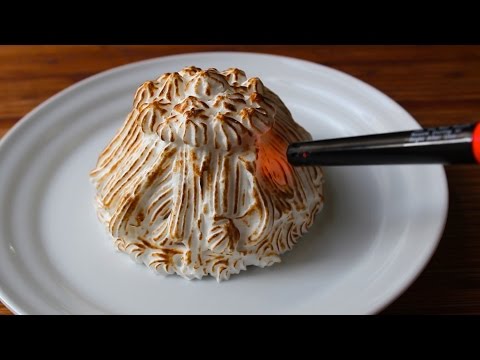 Baked Alaska with a Lighter! How to Make Baked Alaska Ice Cream Cake