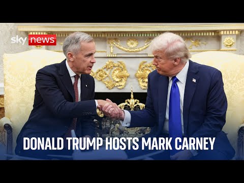 Donald Trump hosts Canada's Mark Carney at White House