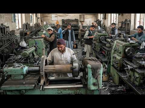 Machining process of Industrial Pinion Shaft with old Technology in 3rd world is Mind-Blowing!