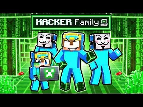 Having a HACKER FAMILY in Minecraft!