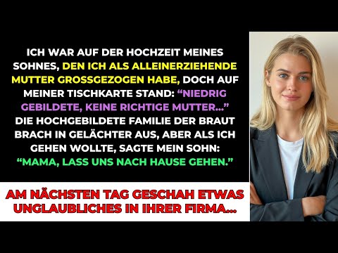 Ich Wurde Von Der Familie Des Bräutigams Bei Meiner Tochterhochzeit Ungebildet Genannt. Also Ich...