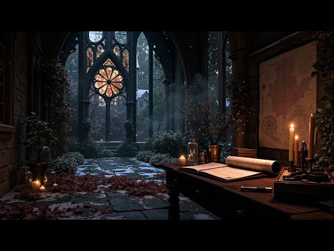 Reading Alone in the 19th Century University | Dark Academia Playlist and Melancholic Piano