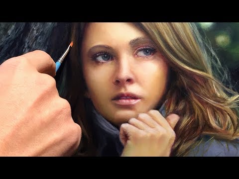 REALISTIC OIL PAINTING DEMO :: INSTINCT :: redheaded / red-haired woman by Isabelle Richard