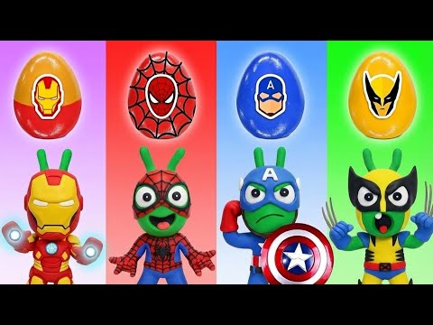 Pea Pea y los Huevos de Superhéroes ⚡ Batalla Épica de Spiderman, Ironman y Capitán