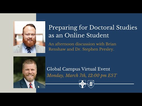 Preparing for Doctoral Studies as an Online Student