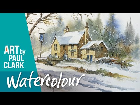 How to Paint a Winter Landscape in Watercolour II - Step-by-step