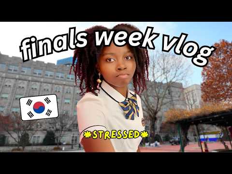 FINALS WEEK at a KOREAN COLLEGE 🇰🇷 | k-pop dancing, first snow, study vlog
