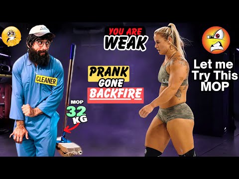 He Looked Weak… Until He Crushed Every Ego With a 32kg Mop! 💥💪🧹 | Anatoly Gym Prank