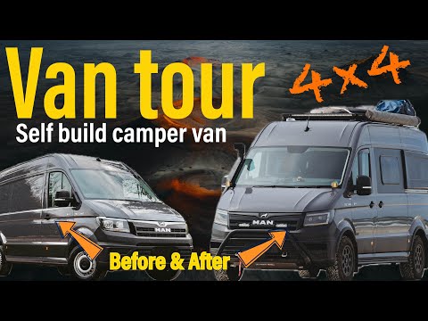 MUST SEE 4X4 VAN TOUR, self build camper van