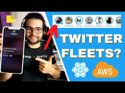 🔴Build Twitter Fleets (stories) with React Native and AWS Amplify