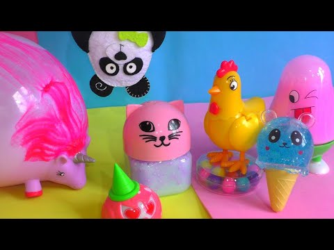 Челлендж антистрессы и слаймы за загадки для панды