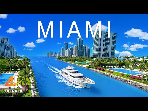 4K Miami Vibes 2025 ๐ด Tropical Skyline & Beach Paradise Aerial Drone View