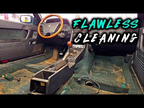 Cleaning the Dirtiest EMERALD of Old Car Interior / Detailing ASMR