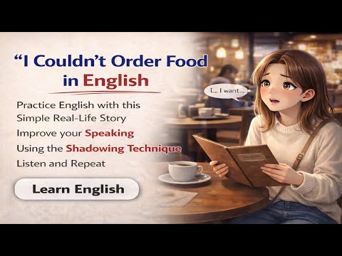 Shadowing English Story (A1–A2) | I Couldn’t Order Food in English 🍔 | Speak English Easil