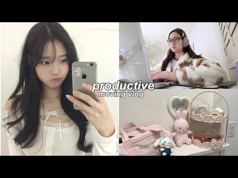 productive moving vlog🐰: finishing up my apartment, homebody days, cute haul & good food