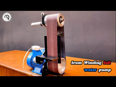 DIY Belt grinder from Completely damaged Water Pump