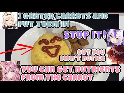 Iroha Sneaks Carrot into Laplus’s Omurice w【Eng Sub Hololive】