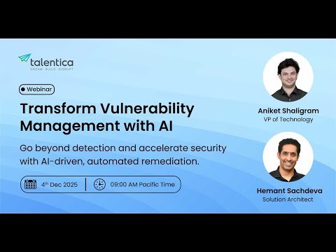 Webinar: Transform Vulnerability Management with AI