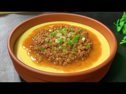 Super Silky Steamed Egg with Minced Meat Recipe! 😋 Dad's SILKY Steamed Eggs! Childhood Favourites 😋