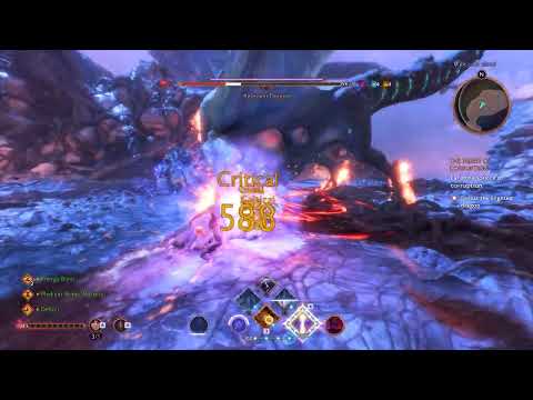 dragon age veilguard - lvl 32 mage spellblade vs revenant dragon (nightmare) / infinite crit build