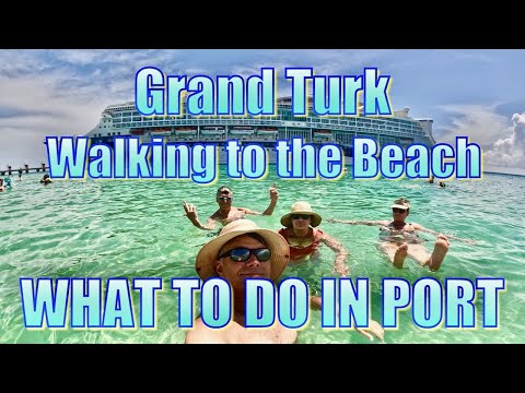 Grand Turk - Walking to the Beach - What to Do in Port