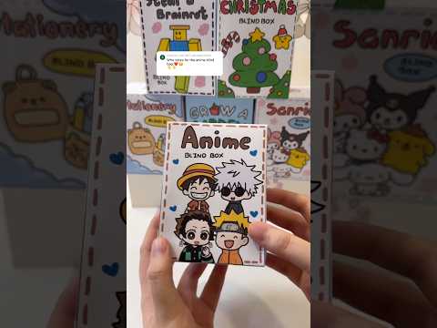 Anime blind box unboxing #diy #blindbox #unboxing #asmr #onepiece #jjk #demonslayer #papercraft