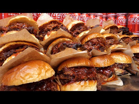 How to make a Delicious Sandwich- Korean street food / 이태원 정통바베큐 맛집 위치원샌드위치