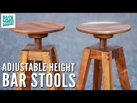 Making Adjustable Height Bar Stools