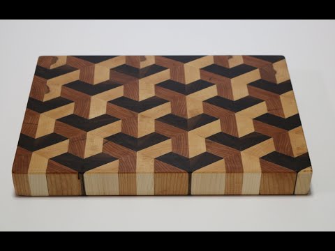 Making Awesome 3D End Grain Cutting Board Tutorial.