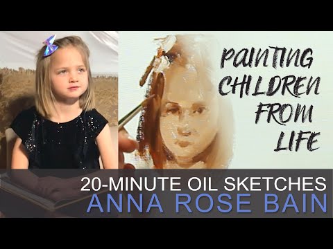 20 Minute Painting! A Child's Portrait from Life in Monochrome