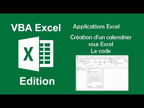 Applications Excel - Créez votre calendrier sous Excel - Le code VBA