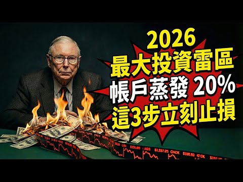 查理・芒格生前預言：2026 投資最大雷區已現！我曾不信邪慘賠 20%，全靠這 3 步緊急止損！#查理芒格#財經#芒格