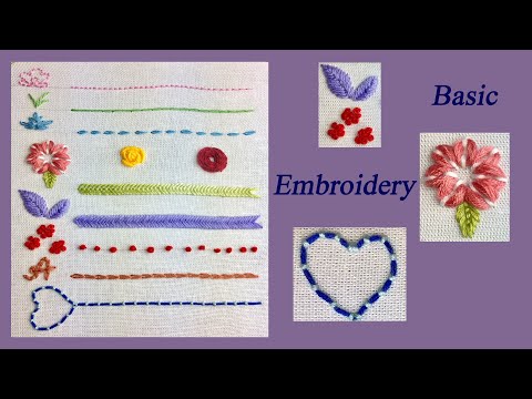 11 самых необходимых стежков гладью | Hand Embroidery for Beginners