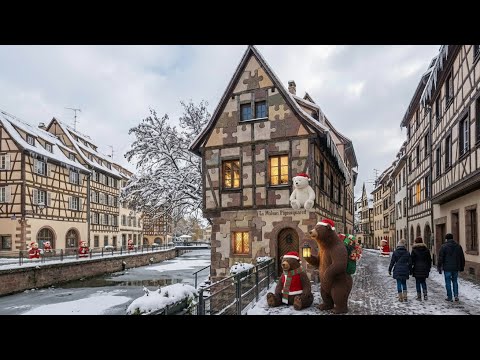 Winter Wonderland - Strasbourg 4K HDR Walking Tour