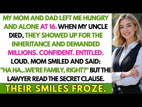 My Mom Left Me at 16 — Years Later, At the Uncle's Inheritance Reading, They Demanded Millions...But