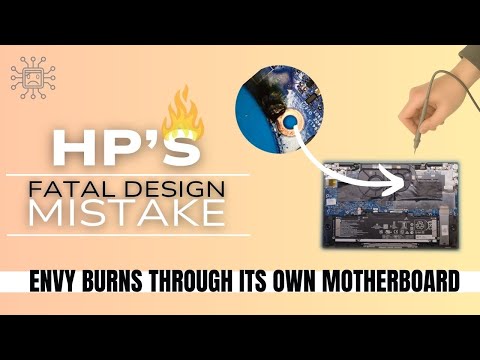 Fatal Design Mistake, HP Envy 15-EU Motherboard Burns Through PCB Layers!