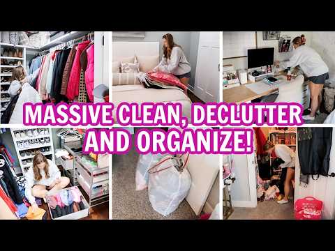 MASSIVE SPRING CLEAN, DECLUTTER, & ORGANIZE WITH ME | Closet & Office Organization