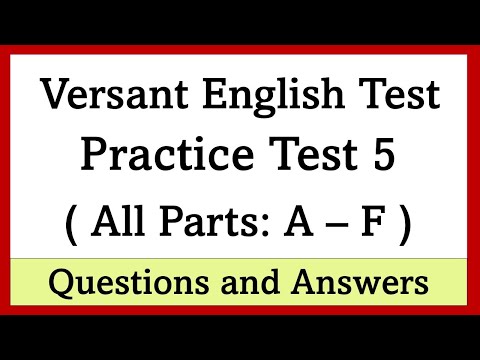 Versant English Test | Full Test with Answers (Unofficial)
