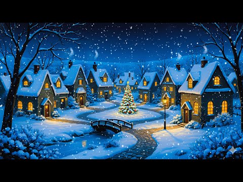 A snowy vintage Christmas village ❄️1940s Cozy Winter Ambience for sleep and relaxation