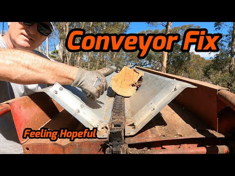 Conveyor Fix. Making Improvements. Haybale Conveyor to Firewood Conveyor - 2025 #41