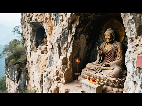 In the deep mountains of Shanxi there are two ancient caves on the precipice. The caves are even e