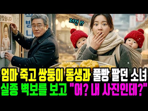 엄마 죽고 쌍둥이 동생과 풀빵 팔던 소녀 실종 벽보를 보고 "어? 내 사진인데?" 노후사연ㅣ감동사연ㅣ사연라디오ㅣ오디오북