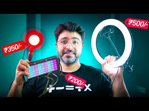 3 Cinematic Video Lights under ₹500 | Budget YouTube Lighting Setup