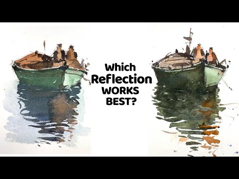 Which Watercolor Boat Reflection Works Best? Left vs Right Explained!