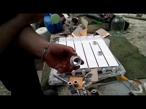 Алюминиевый радиатор отопления, сборка перед установкой