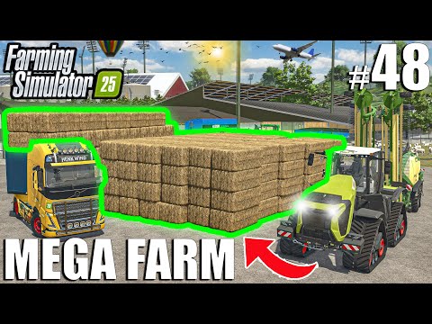 THIS IS HOW I TURNED 3.5 MILLION LITERS of STRAW into BALES | MEGA FARM | Farming Simulator 25