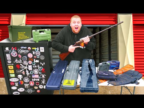 I Bought a Storage Unit FULL of Gun Cases and a GIANT Gun Safe!