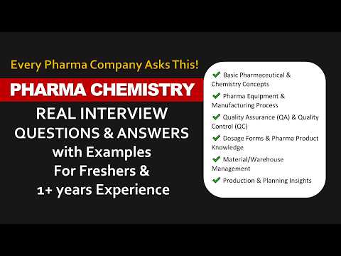 Top Chemistry Interview Questions & Answers with Examples for Pharma | Chemistry, QA, QC, Production